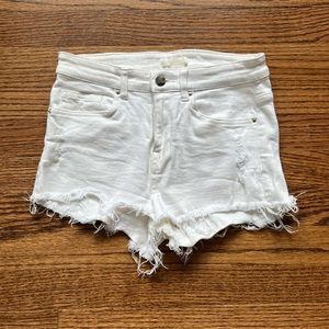 H&M Mid-Rise White Cutoff Shorts Size 2